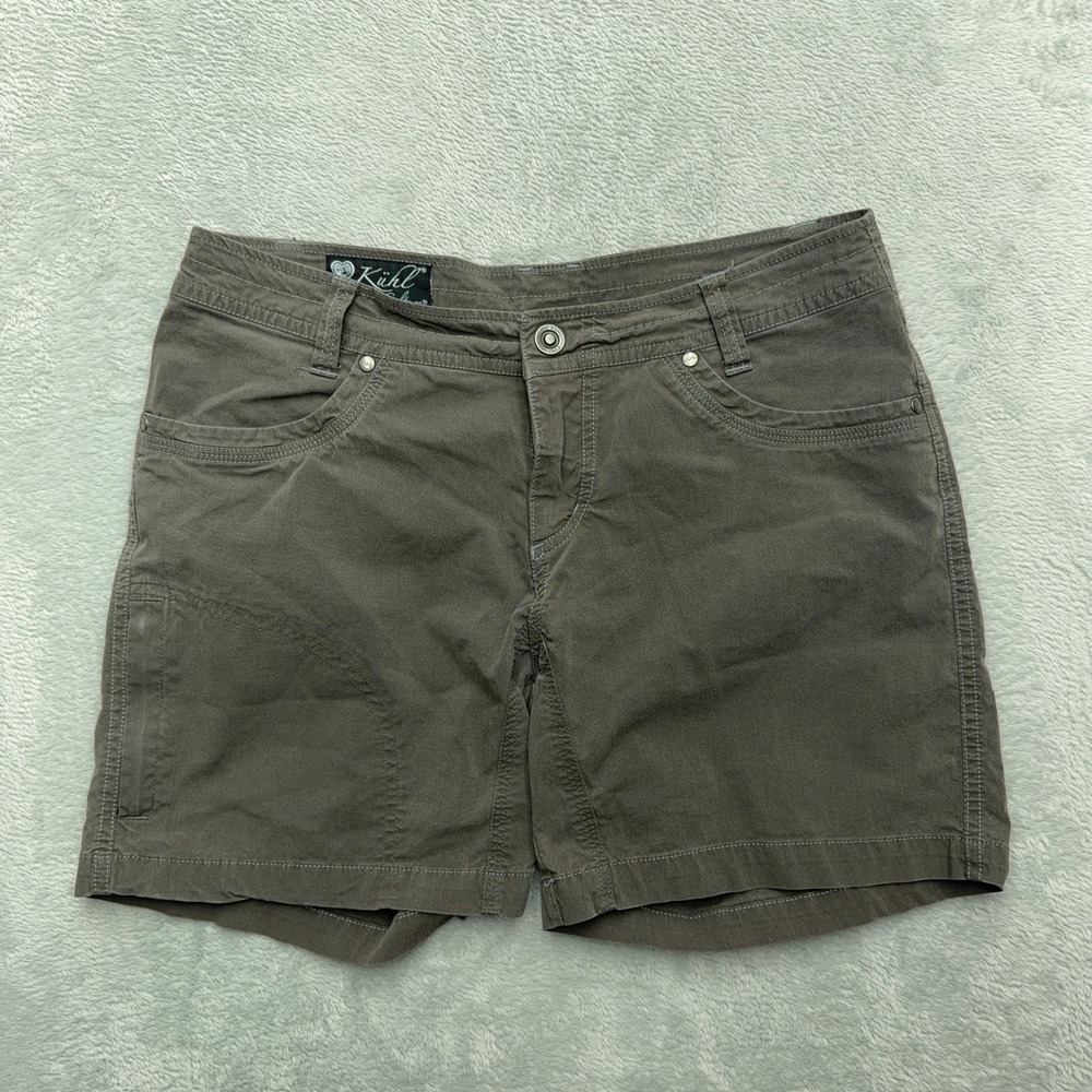 Kuhl Shorts Womens 8 Brown Mountain Culture Utility Hiking Outdoor Cotton Blend